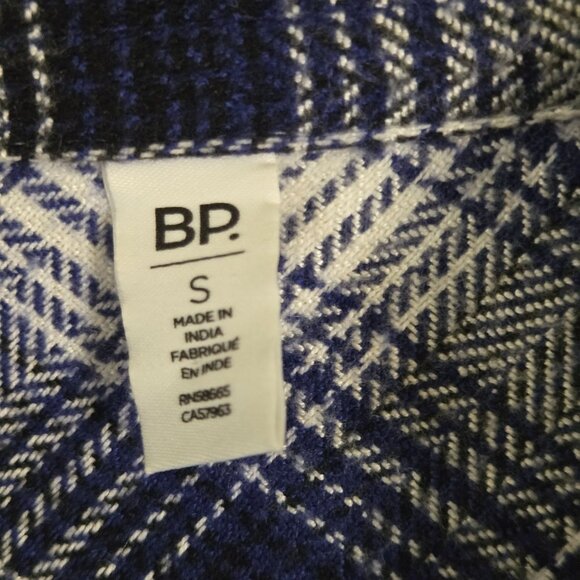 Banana Republic Boyfriend Oversized Plaid Shirt 2022 Blue Plaid Size S - Picture 10 of 13